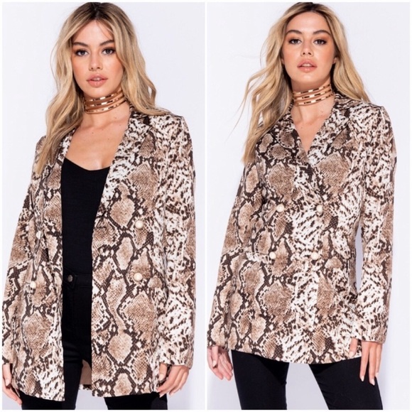 Chloé | Double Breasted Snake Blazer - Picture 6 of 8